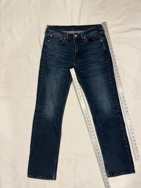 Levi's Men's 514 Dark Blue Straight Leg Jeans 32W x 34L